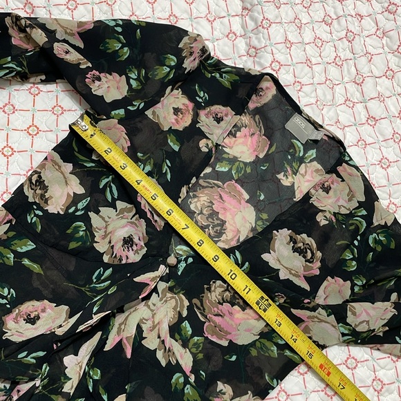 Asos dark floral ruffled dress topper - Picture 6 of 7